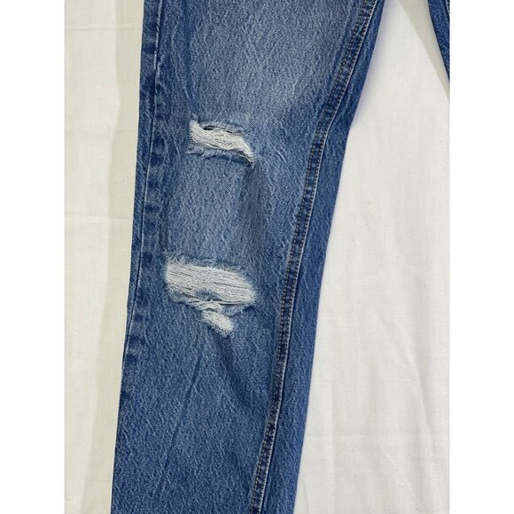 Stradivarius mom fit blue Jeans distressed super tiro alto size 00 - Picture 2 of 13